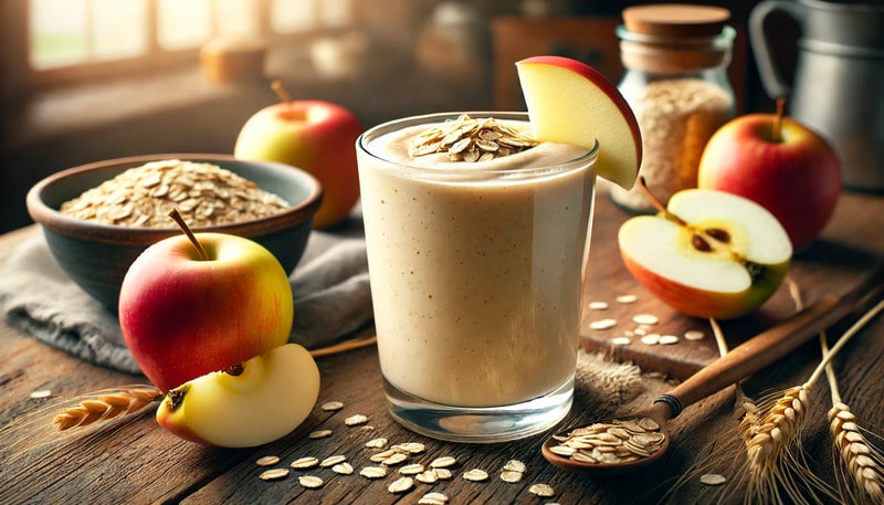 receta deliciosa de licuado de manzana con avena para reducir peso