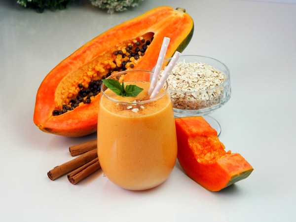 licuado de avena con papaya nutritivo para bajar de peso