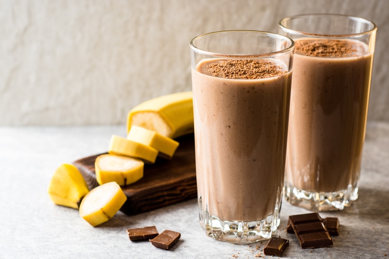 irresistible licuado de plátano con chocolate