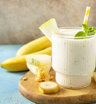 rico licuado de melón con plátano